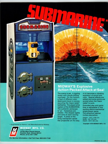 Submarine arcade flyer - submarine,