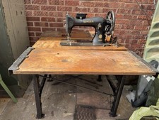 Singer 45k1 Industrial Sewing Machine Factory Table Workbench Leather Canvas