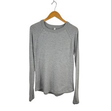 Lululemon Sit in Lotus Sweater Merino Wool 8 Light Gray