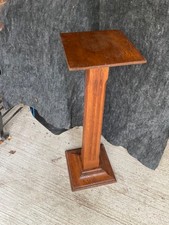 Oak pedestal plant stand - antique jardiniere 