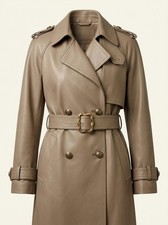 Premium Women Beige Leather