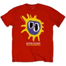 Primal Scream T-Shirt Screamadelica Band Official Red New