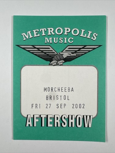 Morcheeba aftershow pass - aftershow,