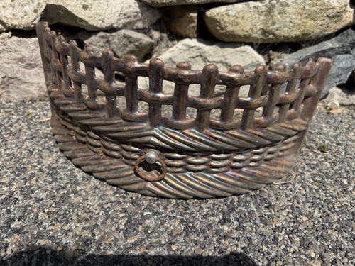 Vintage cast iron metal fire - iron,