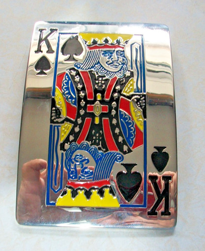King spades chrome belt - king,
