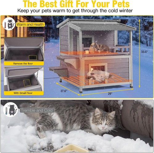 Wooden dog house cat - wooden,