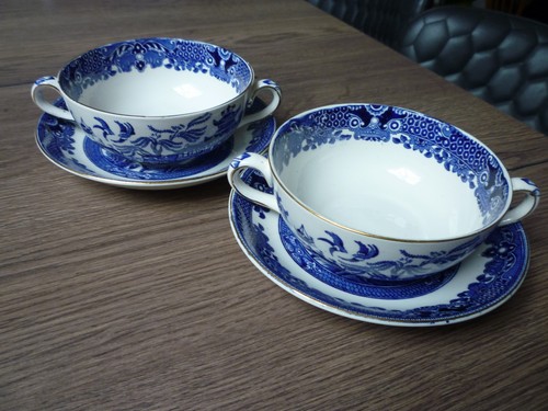 Two burleigh ware old willow - two,