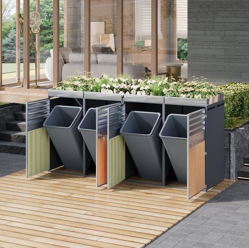Metal wheelie bin - wheelie, for