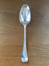 HESTER BATEMAN HANOVERIAN PATTERN TABLE - SERVING SPOON LONDON 1780 (VERY GOOD Q