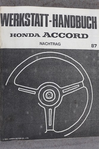 Honda accord workshop - accord, manual