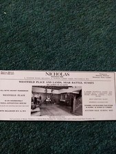 Hs19 Ephemera 1952 house advert Westfield place near battle 