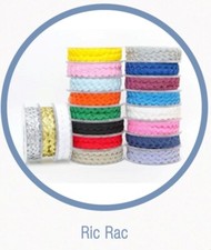 RIC RAC 6/8mm Ribbon/Braid/Trimming 20 Metre FULL Reel CHOICE OF COLOURS INC P&P