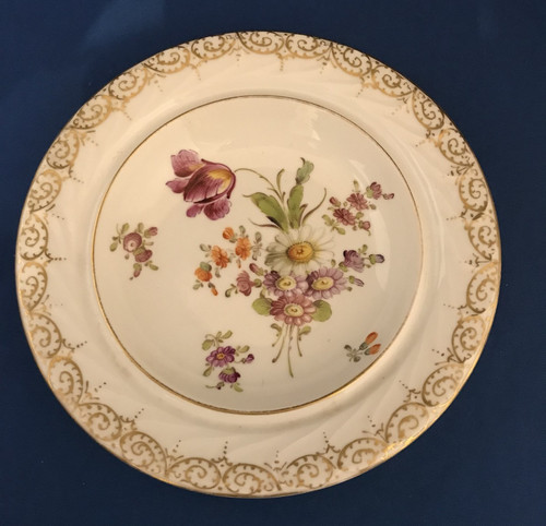 Antique dresden porcelain soup - dresden,