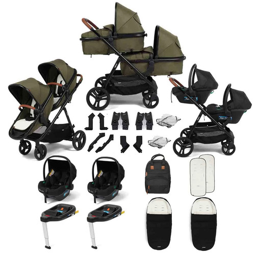 Double pushchair travel system - double,