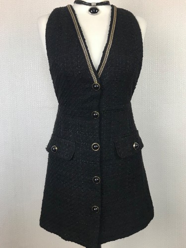 Zara black sleeveless blazer - black,