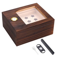 Cigar Humidor Cedar Glass Top