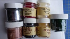 Craft Stamps.   7 Assorted    Embossing Powders  ..Bundle. . SBB