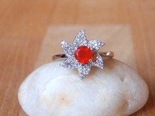 Crimson Fire Opal and Natural