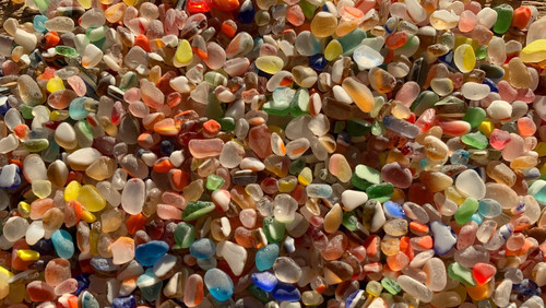 5kg mixed colour glass - 1.5kg,