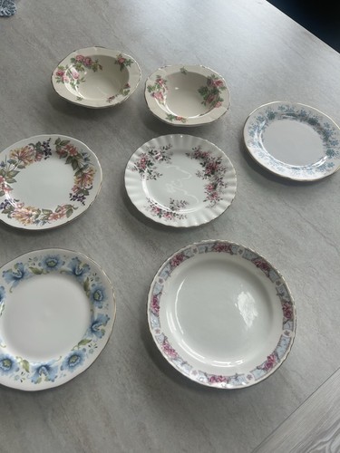 Vintage floral side - vintage, plates