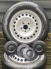 4X Genuine VW Centre Caps Transporter T5 T5.1 T6 T6.1 16” 17” Steel Wheels OEM 