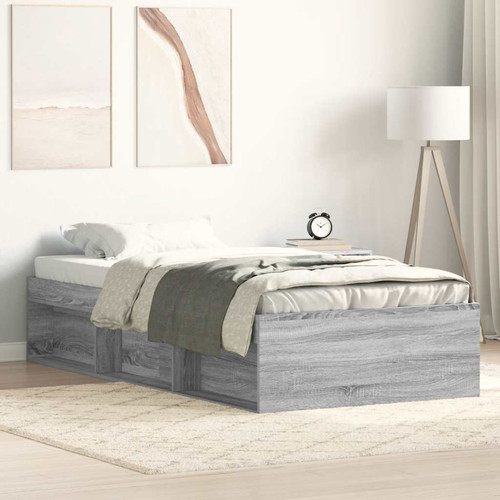 Bed frame grey sonoma - bed,