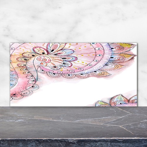 Tulup kitchen glass splashback - glass,