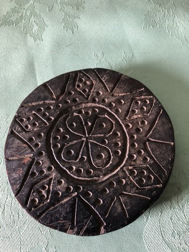 Antique indian wooden chapati - indian, chapati/