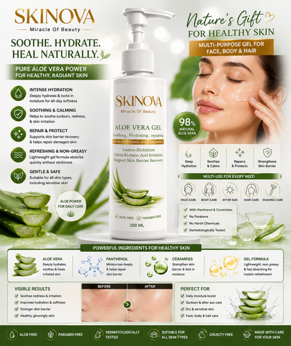 Skinova aloe vera gel - vera, –