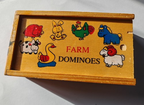 Farm dominoes wooden - farm,