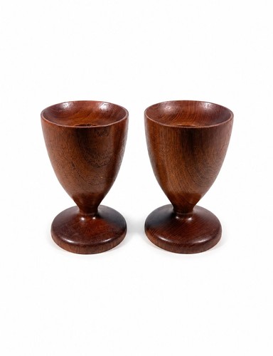 Wood candleholders pair set - candleholders, 2