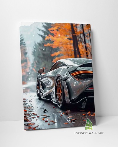 Autumn race car - autumn, art