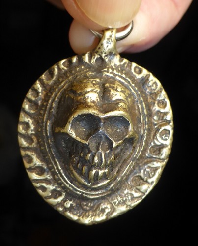 Bronze tibetan skull thokcha - skull,