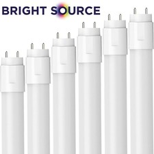 Bright Source LED T8 Tube 2ft 3ft 4ft 5ft 6ft Mains Wiring or LED Starter