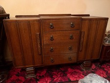 1930s/1940s Hand carved sideboard unit. Unknown make, Dark oak.