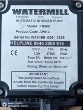 WATERMILL SINGLE WATER PUMP  Used but in perfect working order.