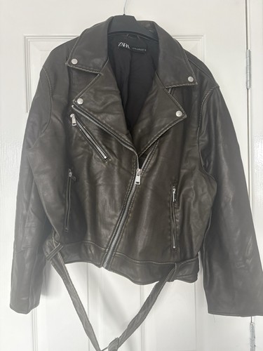 Zara faux leather biker jacket - biker,