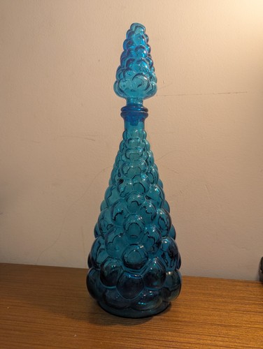 Italian blue glass - glass, genie