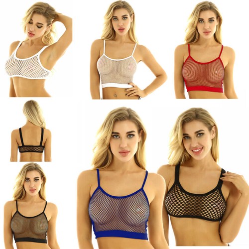 Women see through fishnet crop - women,