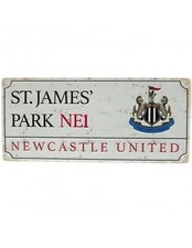 Official Newcastle United FC St James' Park Retro Metal Street Sign Brand New