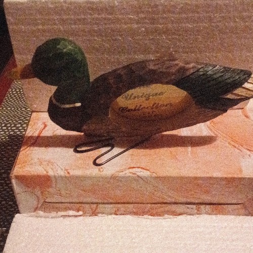 Hand painted wooden duck - hand-painted,