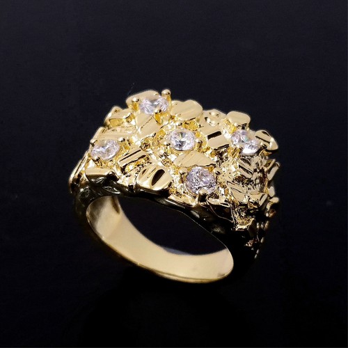 Mens chunky nugget ring - mens,