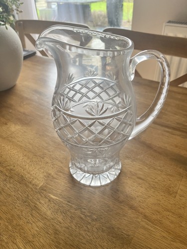 Heavy vintage crystal jug - crystal,