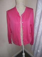 Marks and Spencer Ladies pink Long Sleeve Cardigan Size 16 .