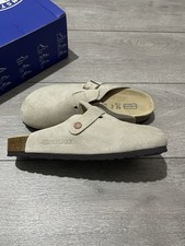 Birkenstock Boston Clogs Sand Cream Size 8 UK