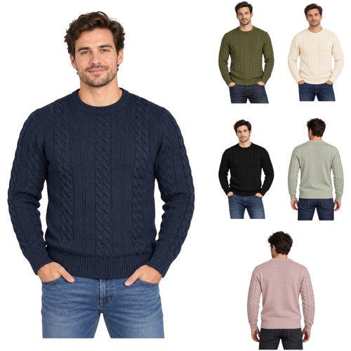 Mens cable knit sweatshirt - m&s,