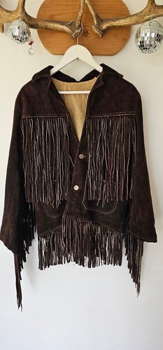 Vintage brown suede country - suede,
