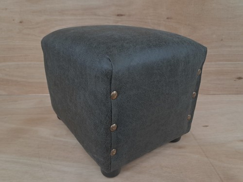 Footstool dark grey aged - dark,