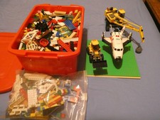 lego 5kg mixed bundle + front end loader, Space ship, demolition crane