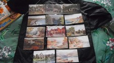 VINTAGE POSTCARD LOT x14 OILETTE/TUCKS/Wimbush/Quinton/ C. Flowers Ect Unused